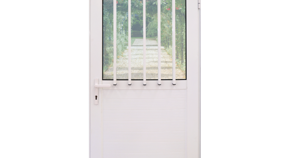 Porte Barreaudée Alu - 900x2175 - Blanc