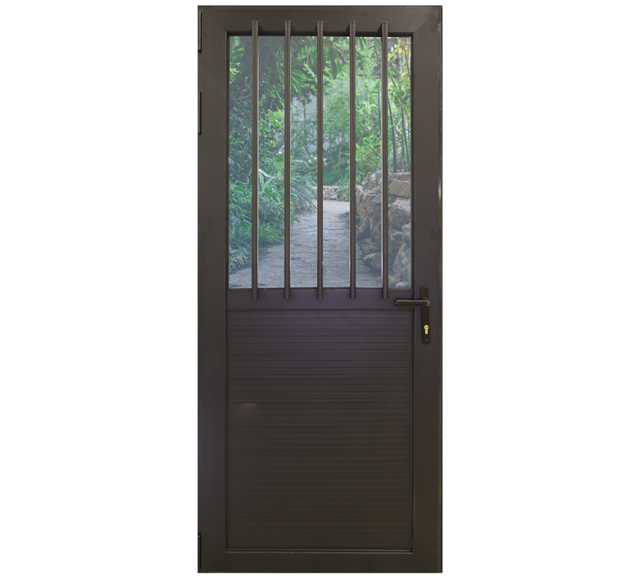 Porte Barreaudée Alu - 900x2175 - Noir